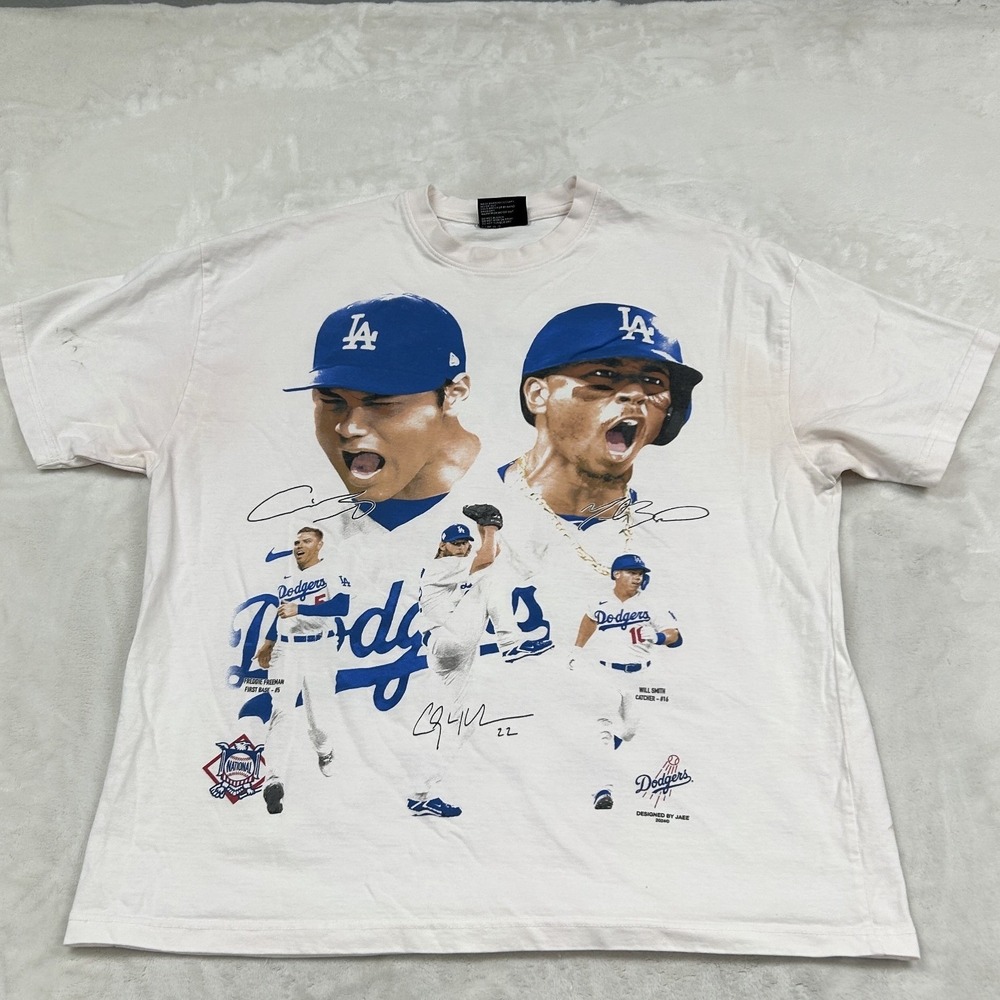 JAEE Los Angeles Dodgers 2024 MLB T-Shirt Mens XL White Ohtani Graphic Tee